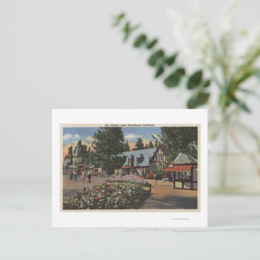 Uitzicht van het dorp briefkaart (Staand voorkant)