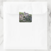 Uitzicht van het dorp en de kerk ( foto ) 3 vierkante sticker (Tas)