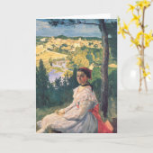 Uitzicht van het dorp | Fré dé ric Bazille Kaart (Gele Bloem)