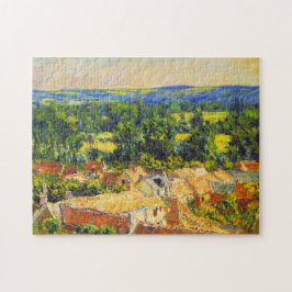 Uitzicht van het dorp Giverny Monet Fine Art Legpuzzel
