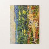 Uitzicht van het dorp Giverny Monet Fine Art Legpuzzel (Verticaal)