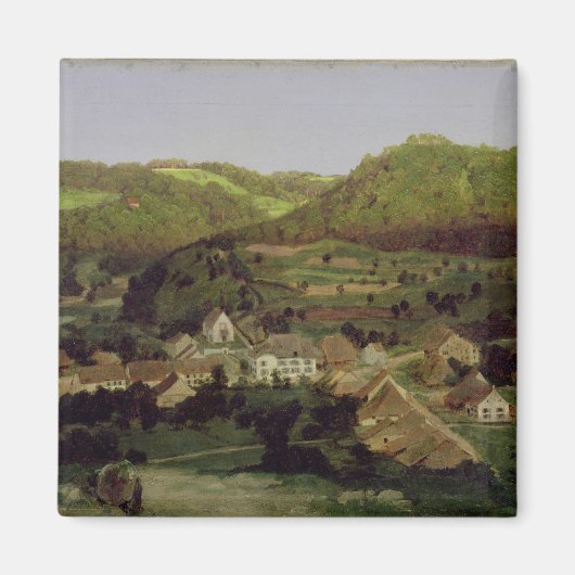 Uitzicht van het dorp Tenniken, 1846 Magneet (Voorkant)