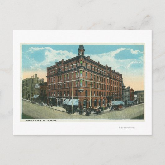 Uitzicht van het eigen blok TownButte, MT Briefkaart (Voorkant)