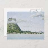Uitzicht van het eiland Bora Bora, van 'Voyage aut Briefkaart (Voorkant / Achterkant)