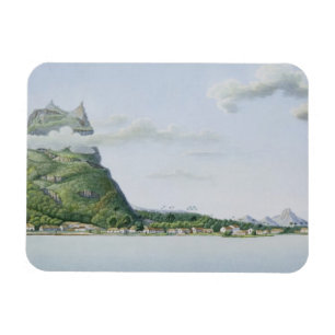 Uitzicht van het eiland Bora Bora, van 'Voyage aut Magneet