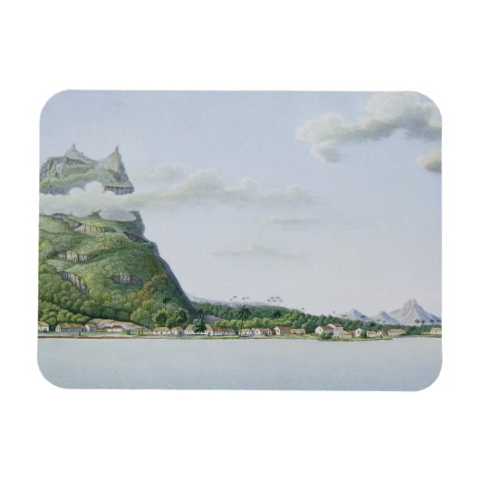 Uitzicht van het eiland Bora Bora, van 'Voyage aut Magneet (Horizontaal)