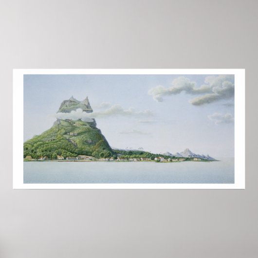 Uitzicht van het eiland Bora Bora, van 'Voyage aut Poster (Voorkant)