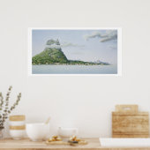 Uitzicht van het eiland Bora Bora, van 'Voyage aut Poster (Keuken)