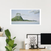 Uitzicht van het eiland Bora Bora, van 'Voyage aut Poster (Thuiskantoor)