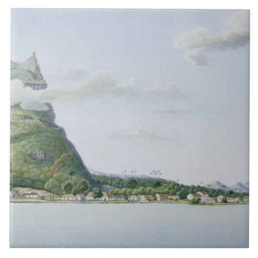 Uitzicht van het eiland Bora Bora, van 'Voyage aut Tegeltje (Voorkant)