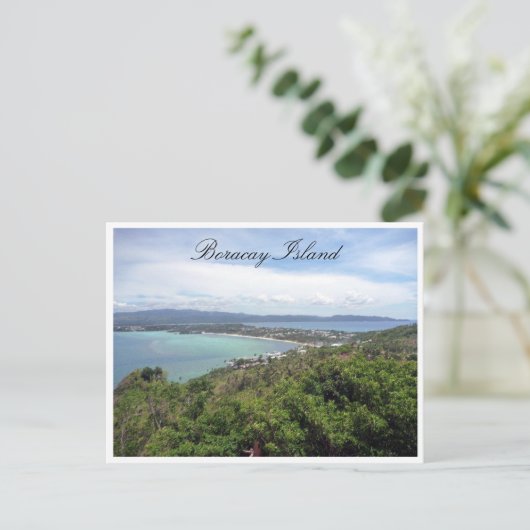 uitzicht van het eiland boracay briefkaart (Staand voorkant)