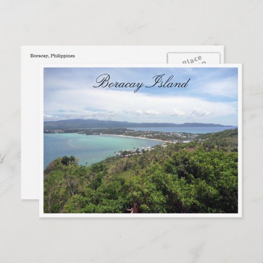 uitzicht van het eiland boracay briefkaart (Voorkant / Achterkant)