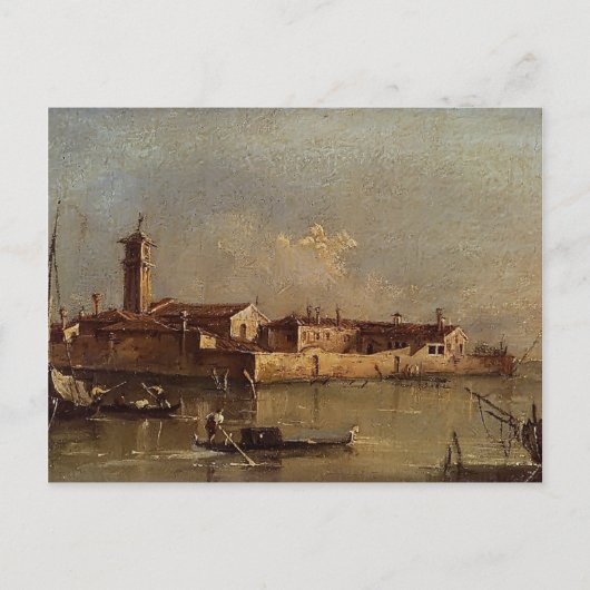 Uitzicht van het eiland door Francesco Guardi Briefkaart (Voorkant)