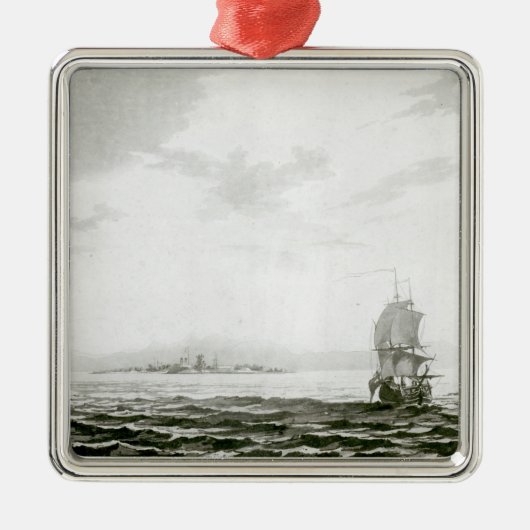 Uitzicht van het eiland Tappanooly Metalen Ornament (Voorkant)