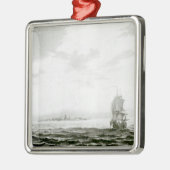 Uitzicht van het eiland Tappanooly Metalen Ornament (Links)