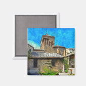 Uitzicht van het El Greco Museum in Toledo Magneet (Voorkant / Achterkant)