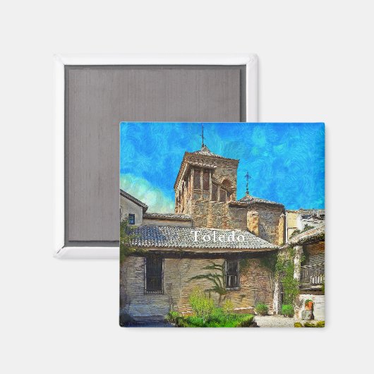 Uitzicht van het El Greco Museum in Toledo Magneet (Voorkant / Achterkant)