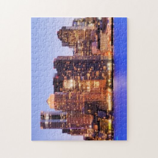 Uitzicht van het financiële district van het centr legpuzzel (Verticaal)