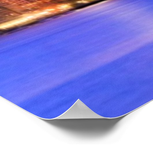 Uitzicht van het financiële district van het centr poster (Hoek)