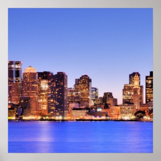 Uitzicht van het financiële district van het centr poster (Voorkant)