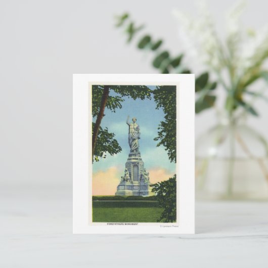 Uitzicht van het Forefathers Monument # 2 Briefkaart (Staand voorkant)