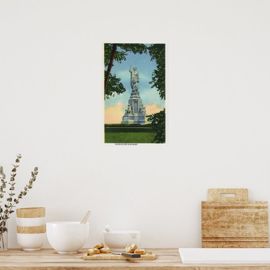 Uitzicht van het Forefathers Monument # 2 Poster (Keuken)