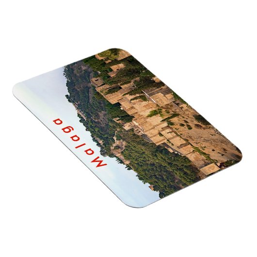 Uitzicht van het fort van Alcazaba in Malaga. Magneet (Rechterzijde)