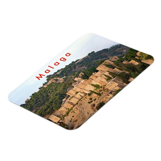 Uitzicht van het fort van Alcazaba in Malaga. Magneet (Linkerzijde)