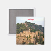 Uitzicht van het fort van Alcazaba in Malaga Magneet (Voorkant / Achterkant)