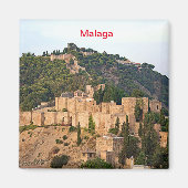 Uitzicht van het fort van Alcazaba in Malaga Magneet (Voorkant)