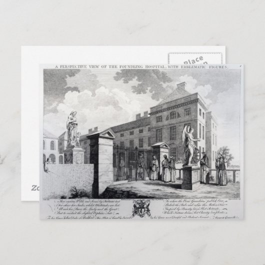 Uitzicht van het Foundling Hospital Briefkaart (Voorkant / Achterkant)