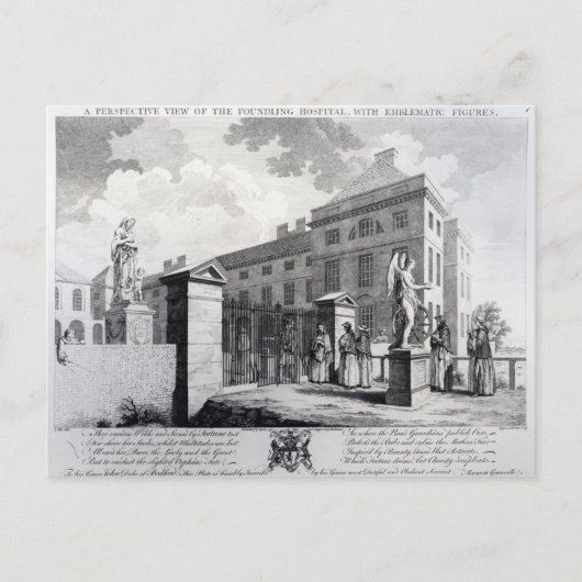 Uitzicht van het Foundling Hospital Briefkaart (Voorkant)
