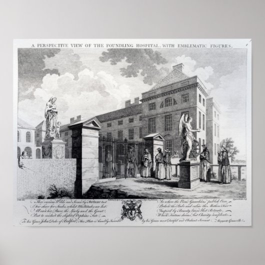 Uitzicht van het Foundling Hospital Poster (Voorkant)