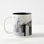 Uitzicht van het Foundling Hospital Tweekleurige Koffiemok (Links)