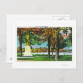 Uitzicht van het Franse monument, soldaten in Briefkaart (Voorkant / Achterkant)