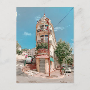 Uitzicht van het Franse Riviera in het Briefkaart