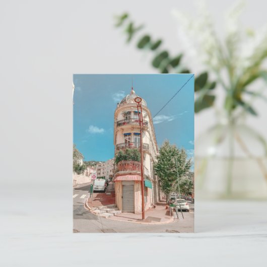 Uitzicht van het Franse Riviera in het Briefkaart (Staand voorkant)