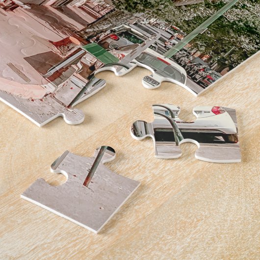 Uitzicht van het Franse Riviera in het Briefkaart  Legpuzzel (Zijkant)