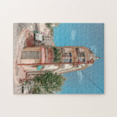 Uitzicht van het Franse Riviera in het Briefkaart  Legpuzzel (Horizontaal)