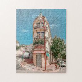 Uitzicht van het Franse Riviera in het Briefkaart  Legpuzzel