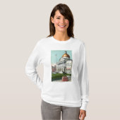 Uitzicht van het Front Lawn van het State House T-shirt (Voorkant volledig)