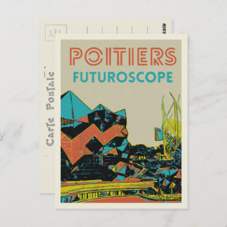 Uitzicht van het futuroscope-themapark Poitiers, F Briefkaart