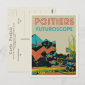 Uitzicht van het futuroscope-themapark Poitiers, F Briefkaart (Voorkant / Achterkant)