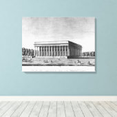 Uitzicht van het galerijpaleis canvas afdruk (Insitu (Houten vloer))