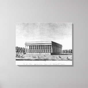 Uitzicht van het galerijpaleis canvas afdruk