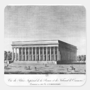 Uitzicht van het galerijpaleis vierkante sticker