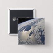 Uitzicht van het Gaspe-schiereiland Vierkante Button 5,1 Cm (Voorkant /achterkant)