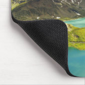 Uitzicht van het gebergte en waterlichaam muismat (Hoek)