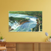 Uitzicht van het gehele Niagara-Herfst 2 Canvas Afdruk (Insitu (Woonkamer))