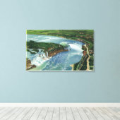 Uitzicht van het gehele Niagara-Herfst 2 Canvas Afdruk (Insitu (Houten vloer))